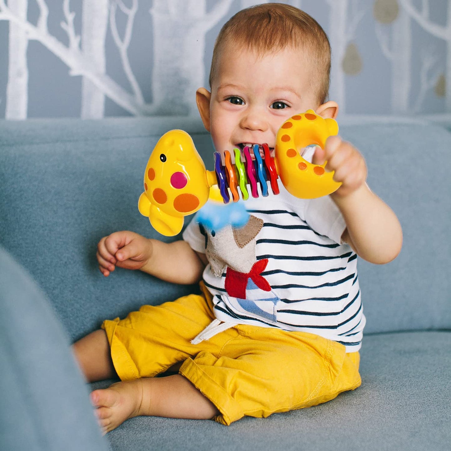 Ensemble Jouets Bébé AIVIAI 0-6 Mois - Hochets et Anneaux de Dentition (11 pièces)